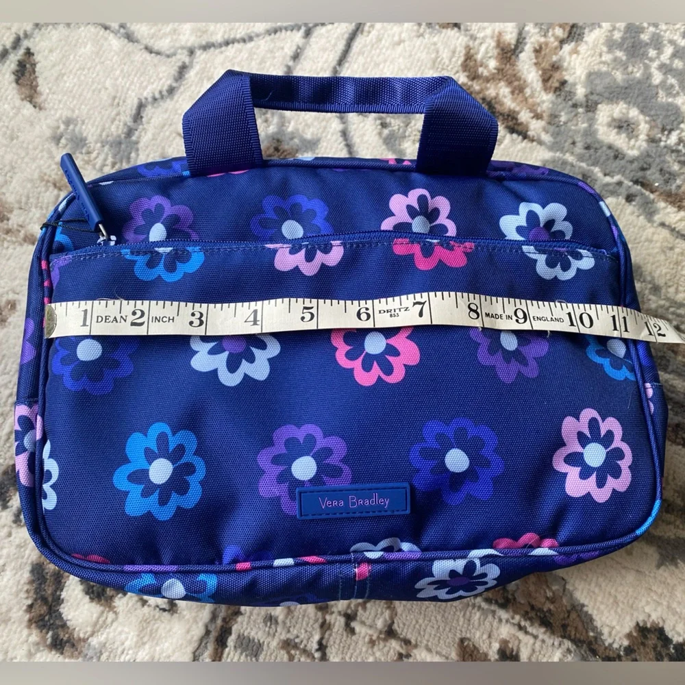 NWT New Ellie Floral Print Travel Organizer Vibrant Blue Pink Navy Purple Color